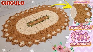 🌟Lindo e Diferente! Tapete flor em Crochê fácil 🌟
