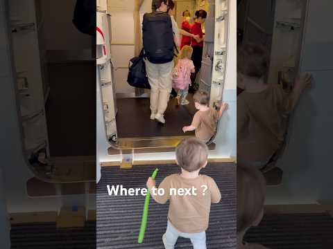 So where are we off to next ?🤔 #twins #funny #cute #cutebaby #baby #vacation #family #plane #mom