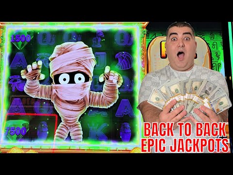 Back To Back MASSIVE JACKPOTS On Mo Mummy Slot Machine