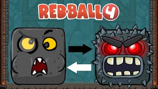 Red Ball 4 - No Face - All Levels - Gold Clocks - Green Hills - Into the Caves - Superspeed Gameplay