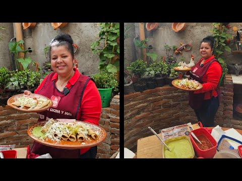 taquitos dorados simples y deliciosos de las cenadurias de Michoacán
