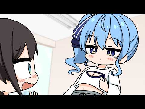 Sui-chan's chest zipper【Hololive AnimatedClip/Eng sub】【Oozora Subaru/hosimati suisei/akirosentha】