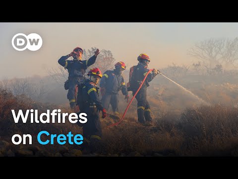 YouTube video thumbnail: Dry Wind Threatens to Bring new Wildfires to Crete