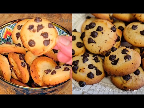 Tea time snacks|शाम की हल्की पलकी भूख के लिए बनाएं ये mini chocolate chips cookies | EVENING SNACKS 