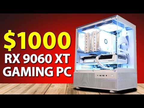 $1000 White Gaming PC ft. RX 9060 XT - Build Guide + Benchmarks