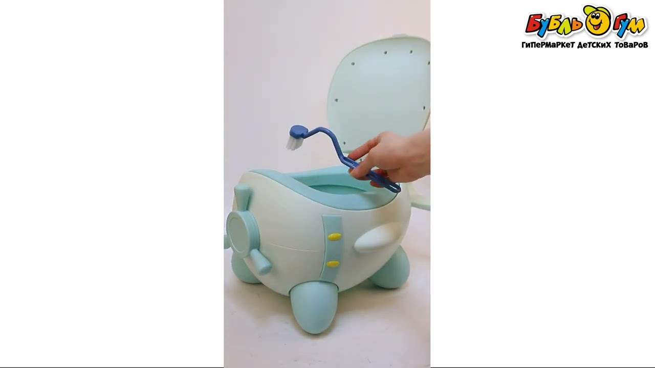 Горшок BUBURU Baby Самолет зеленый - видео Горшок BUBURU Baby Самолет зеленый - видео