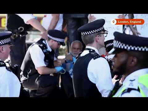 YouTube video thumbnail: UK Police Arrest Supporters of Banned pro-Palestinian Group 