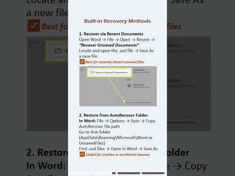 Accidentally clicked “Don’t Save” in Word? Your file isn’t gone forever! #word #recovery
