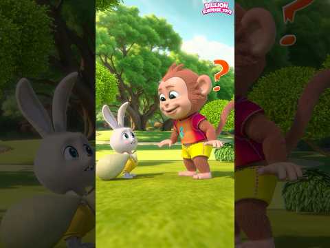 Monkey Mischief & the Candy River Chase #billionsurprisetoys #kidssongs #shorts #cartoon