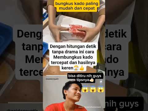 tips cara mudah membungkus kado tercepat dan hasilnya keren guys#videoviral #tutorial #tipsbuatkamu