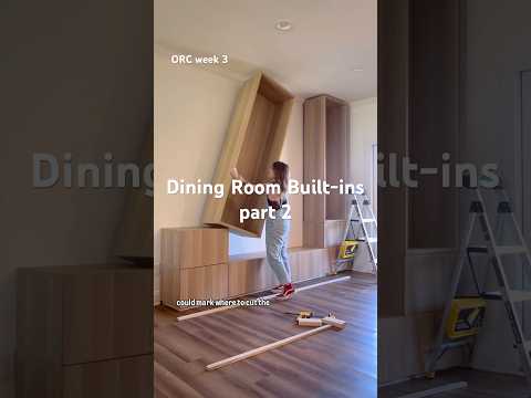 Dining Room Builtins part 2: building the frame #diy #diningroomdesign #builtins #ikeabesta
