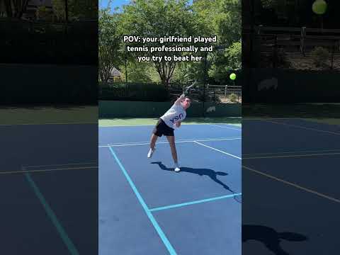 playing an ex pro tennis player be like #couple #couplecomedy #tennis