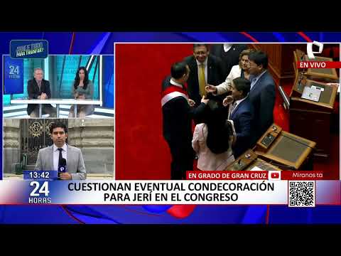 #24Horas Vivo - Congreso: cuestionan condecoración para José Jerí