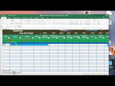 consultant independent contractor expenses spreadsheet