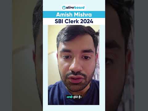 Amish Mishra Cleared SBI Clerk 2024 #oliveboard #sbiclerk #cleared #topper #success #shorts