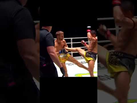 How western muay thai champ takes out legends – insane elbows!!