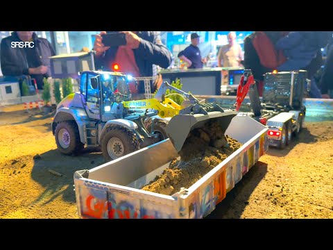 AMAZING RC CONSTRUCION MACHINES, RC DUMP TRUCKS, PREMACON RC DIGGER, SCALEART TRUCKS, RC KRAMER 8155