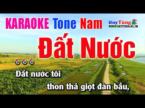 Karaoke || Đất Nước – Tone Nam ( Phối Mới 2023 ) Nhạc Sống Duy Tùng