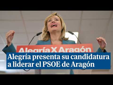 Pilar Alegría presenta su candidatura a liderar el PSOE de Aragón