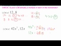 Finding the LCM of Monomials: Techniques and Examples