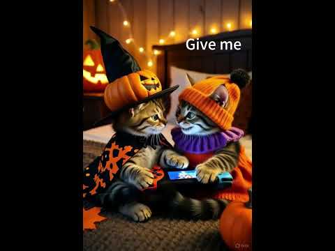 Cozy Animated Short: A Cat Family's Magical Halloween Night ✨ From Screams to Starlight 1
