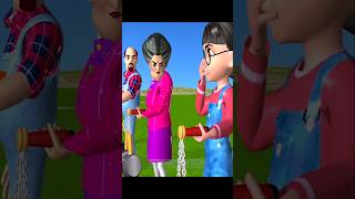 Tani and Scary Teacher Defeats Granny in Squid Game  Clackers Level Max Challenge #shorts