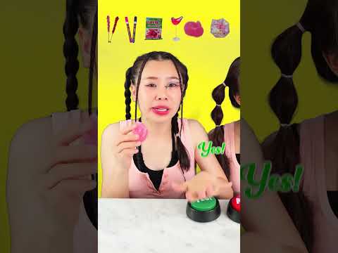 YES✅ or NO❌ eating challenge Color food #mukbang #shorts
