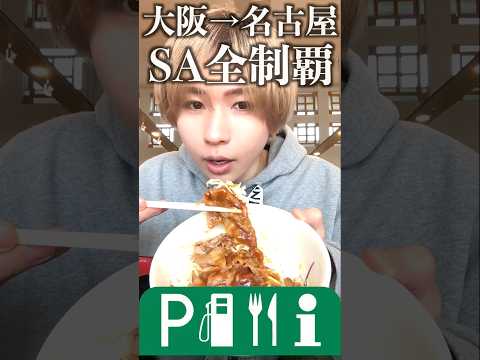 【大阪→名古屋】全てのサービスエリア寄って全種類大食いしてみた!#shorts