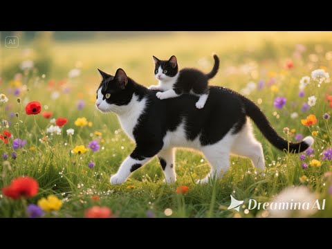 Gatinho e a Fúria do Céu | Mamãe Gata e Gatinho #gato #gatinho #mamãegata #animação #curtaanimado