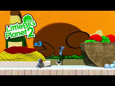 LITTLE BIG DINNER!!! | Lets Play LittleBigPlanet 2