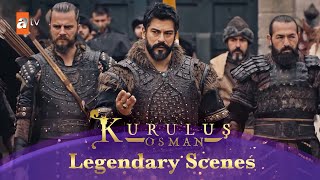 Kurulus Osman Urdu | Legendary Scenes - 520 | Maidaan e jang main dushman ko dosra mouqa nahin dete!