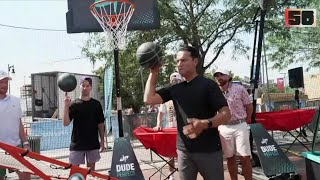 Kevin Negandhi does trickshots with Dude Perfect in Kansas 👀 | SportsCenter