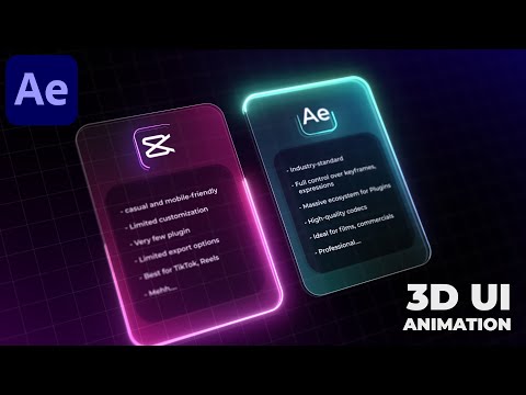3D UI Animation in After Effects - After Effects Tutorial | No Plugins