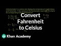 Fahrenheit to Celsius Conversion Problems