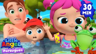 Nadando no lago com um novo amiguinho 🐸 Little Angel e CoComelon - As Músicas da Turminha