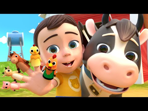 Finger Family Animals Song (Farm Version)  |  Newborn Educational Nursery Rhymes & Kids Songs