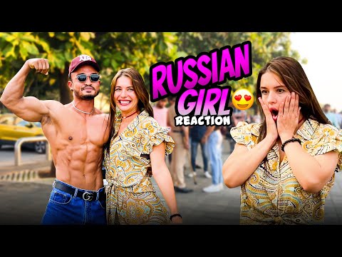 Russian Girl reaction 🇷🇺😱😂/ Girls Rating bodybuilder physique😍/Mumbai India