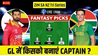 Tri Series: ZIM vs SA Dream11 Team Prediction I Zimbabwe vs South Africa, 1st Match | GL & SL Teams