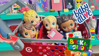 NEW Baby alive crib life dolls Afternoon routine back to school shopping ✏️