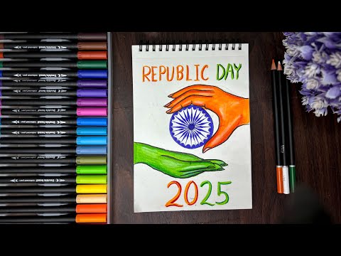 How to Draw Republic Day Art😱 | Simple Drawing Tutorial for Beginners🇮🇳