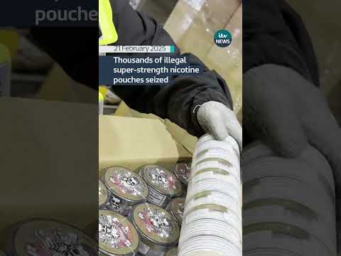 More than 60,000 tubs of illegal nicotine pouches have been seized at Dover #itvnews