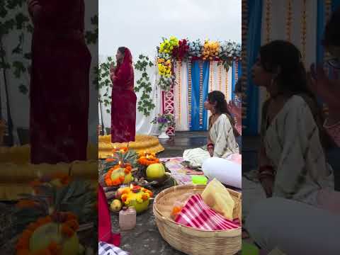 ruchika nischay first chaat puja #triggeredinsaan #ruchikarathore #shorts #ad #chaat #mahaparv