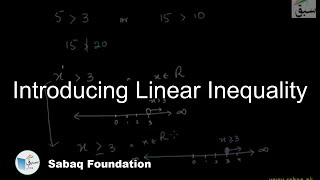 Introducing Linear Inequality