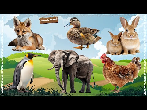 World's Cutest Animals: Fox, Duck, Rabbit, Penguin, Elephant, Chicken