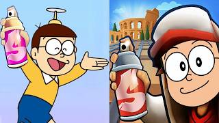 Subway Surfers Rome 2026 Jake Dark Outfit Unlocked Arena Rider vs Nobita Run Gameplay HD
