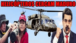 Helicópteros dos EUA cercam a Venezuela e Maduro convoca treinamento TOTAL em todo país