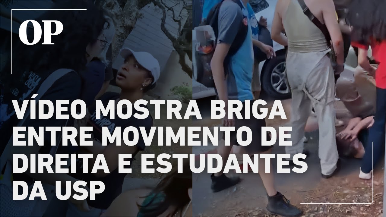 Veja momento das agressões entre grupo de direita e estudantes da USP nessa sexta 5