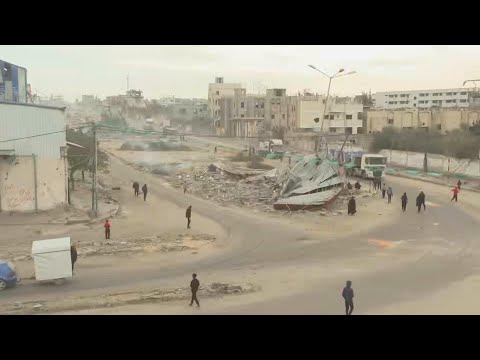 Palestinians rush to pick up aid drop in Gaza's southern city of Rafah