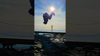 Backflip on top of the mounten.