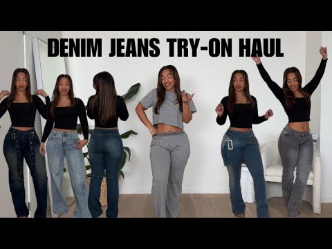 DENIM JEANS TRY ON HAUL (CURVY FRIENDLY) | ​⁠@FashionNova